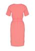 Coral dress with a belt - Fashionable summer dress M669 size