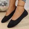 Модные лаконичные черные легкие туфли-балетки женские весенне-осенние мягкие замшевые туфли-балетки женские неглубокие слипоны повседневная обувь женская