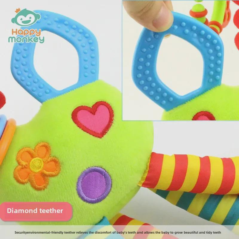 Подвеска-погремушка для детской коляски Happy Monkey - мультяшный жираф, подвесной колокольчик для кровати