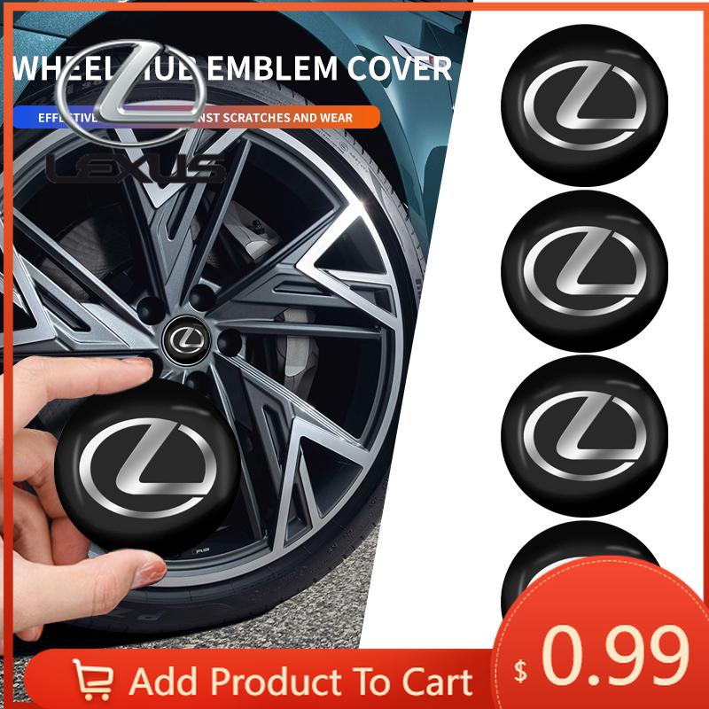 Interior Stickers 4Pcs 56mm Car Wheel Center Hub Caps Stickers Emblem Decal Waterproof For Lexus ES300 RX330 RX300 GS300 IS250 I