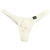 La Pomme Micro Mini Bikini Made of MFS White Men's Shorts, Fabric, Ultra-Small, Low-Rise T-Back Bikini,