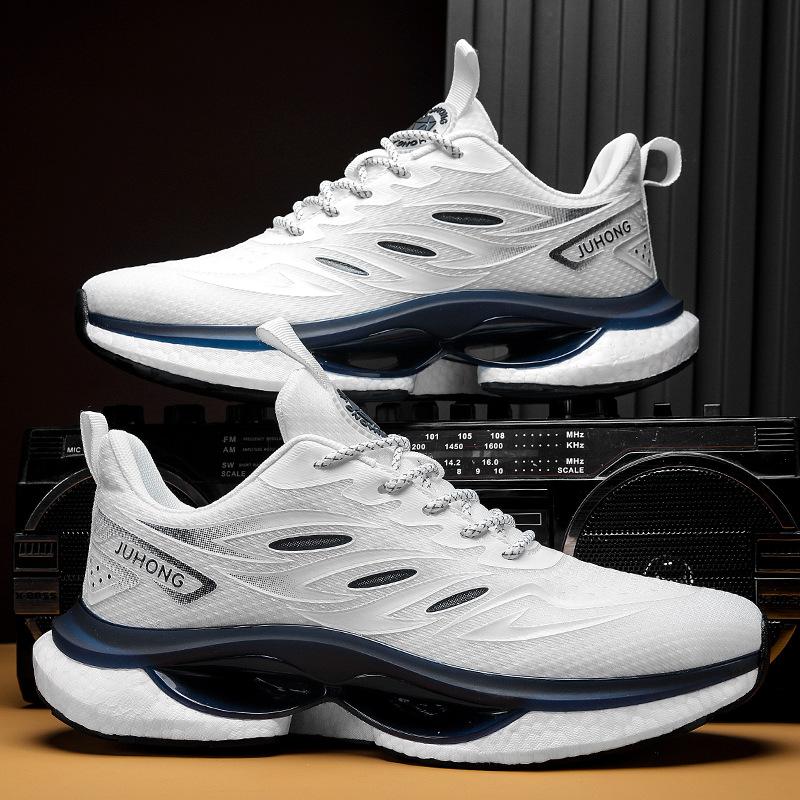 Fashion Hot Sale Mens Sports Shoes Low Cut Lightweight Bouncy Sole Breathable Mesh Running Sneakers