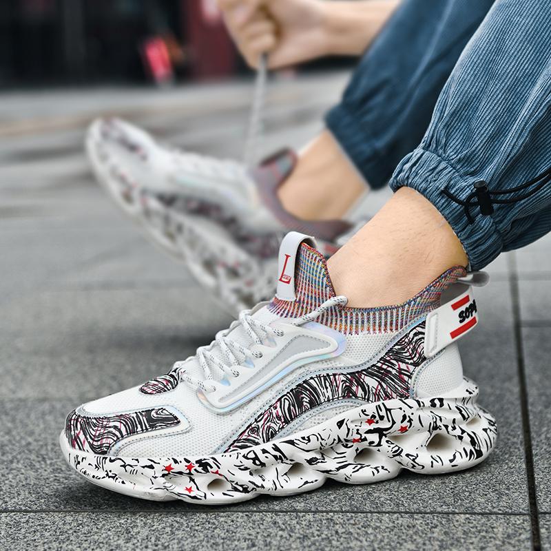 High Quality Mens Mesh Casual Sneakers Hip Hop Street Platform Sneaker Man Light Blade Running Shoes Male Jogging Sports Shoes