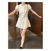 Women's Summer New Wind White Dress Waist Thin Texture a Word Short Skirt