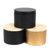 Candle Making Tinplate Empty Storage Jars Wood Grain Lids Cosmetic Pot Tea Box