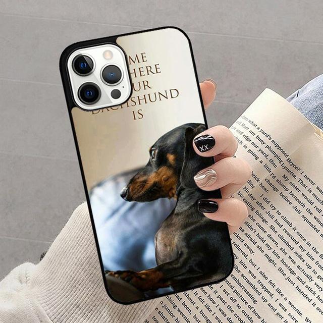 Осенний такса доберман собака Чехол для телефона для iPhone 17 Air 16 16e 15 12 11 13 14 Pro Max Apple Plus Coque