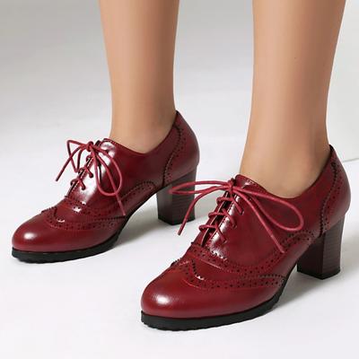 Женские туфли-лоферы на блочном высоком каблуке, элегантные зеленые, черные, красные, на среднем каблуке, на шнуровке, для вечеринки, свадьбы, оксфорды, женские, большого размера