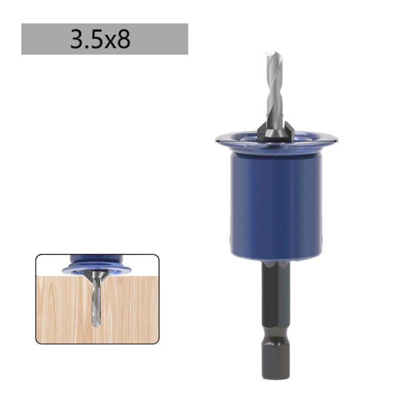 Limit Countersink Drill Bit Set Hole Punch Deep Adjustable Countersunk Drill Bit Shank Wood Countersink Drill Bit