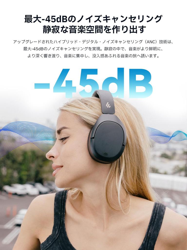 Award Edifier W830NB Wireless Headphones Noise Canceling Bluetooth High Up To 94 Hours Playtime Connection Equipped with High Performance Microphone