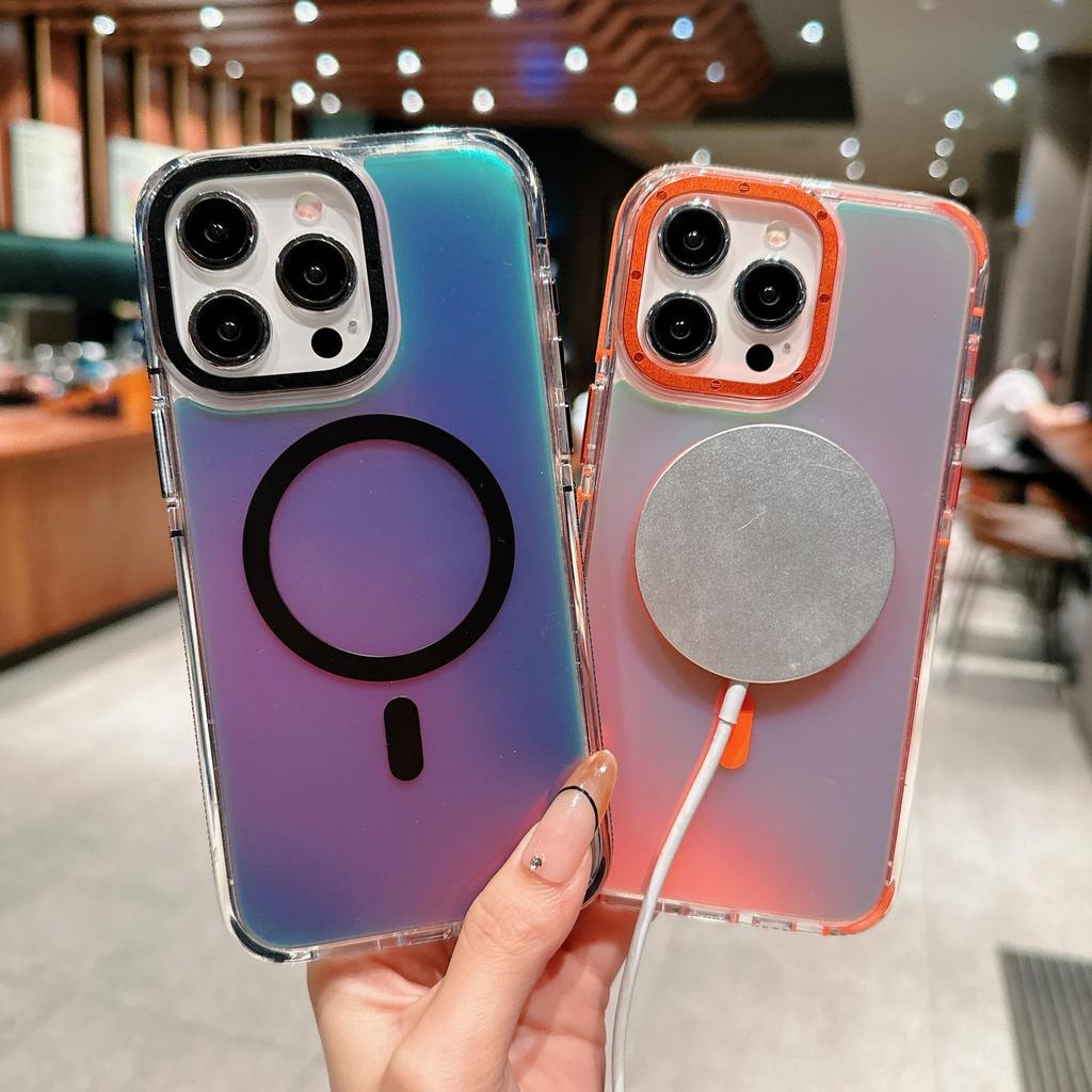 Двухцветный чехол для iPhone 16 Pro Max, магнитный и суперзащищенный от падений для 15 Pro