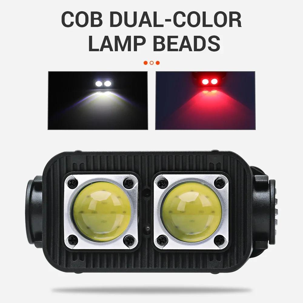 Mini COB Headlamp Type-C Charging Headlights Super Bright 300LM 18650 Head Torch Camping Emergency Portable Waterproof Lantern