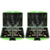 2Pcs ABS Rubber Fishing Tackle Accessories Storage Box Portable Outdoor Bait Hook Case