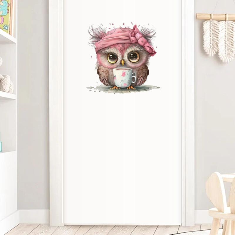 T770 # Сова в розовом стикере на стену, фон для детской комнаты, украшение дома, настенная роспись, обои для гостиной, забавная наклейка