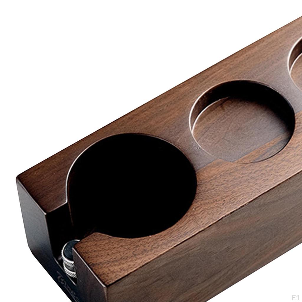Держатель для темперирования кофе, портафильтр, ручная работа, 3 отверстия, деревянная подставка для эспрессо