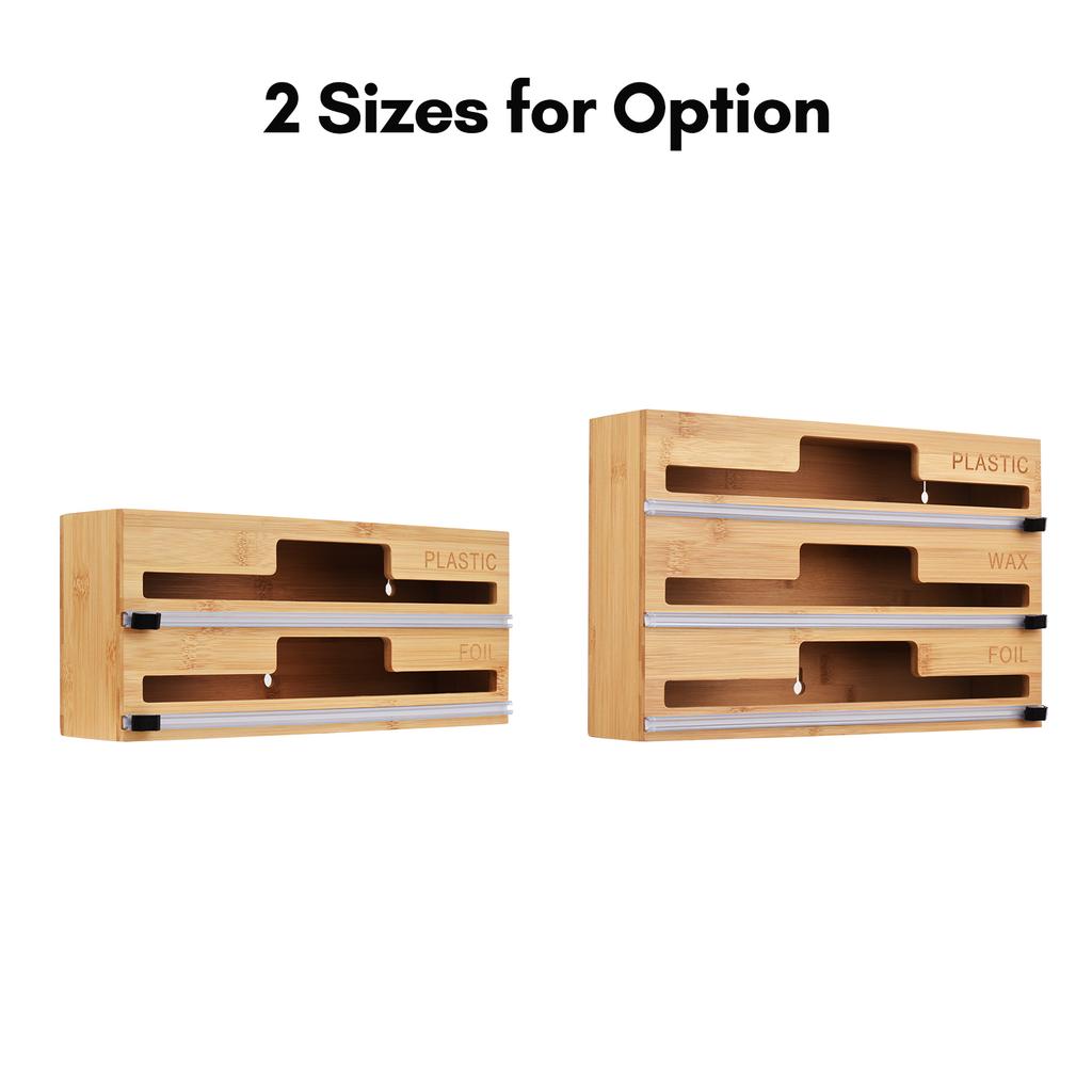 Диспенсер для обертывания 2 в 1 с резаком для пластиковой пленки, алюминиевая фольга, диспенсер для вощеной бумаги для кухни