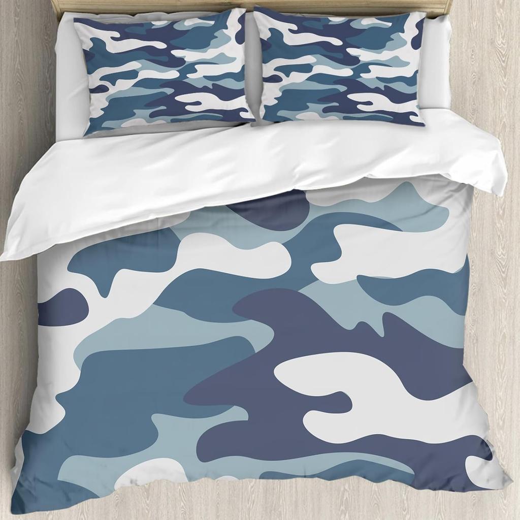 Комплект постельного белья с камуфляжным рисунком, Комплект bedding с камуфляжем для детской, комнаты подростка, мальчиков, девочек, Пододеяльник с камуфляжным узором с 1 наволочкой 75*50