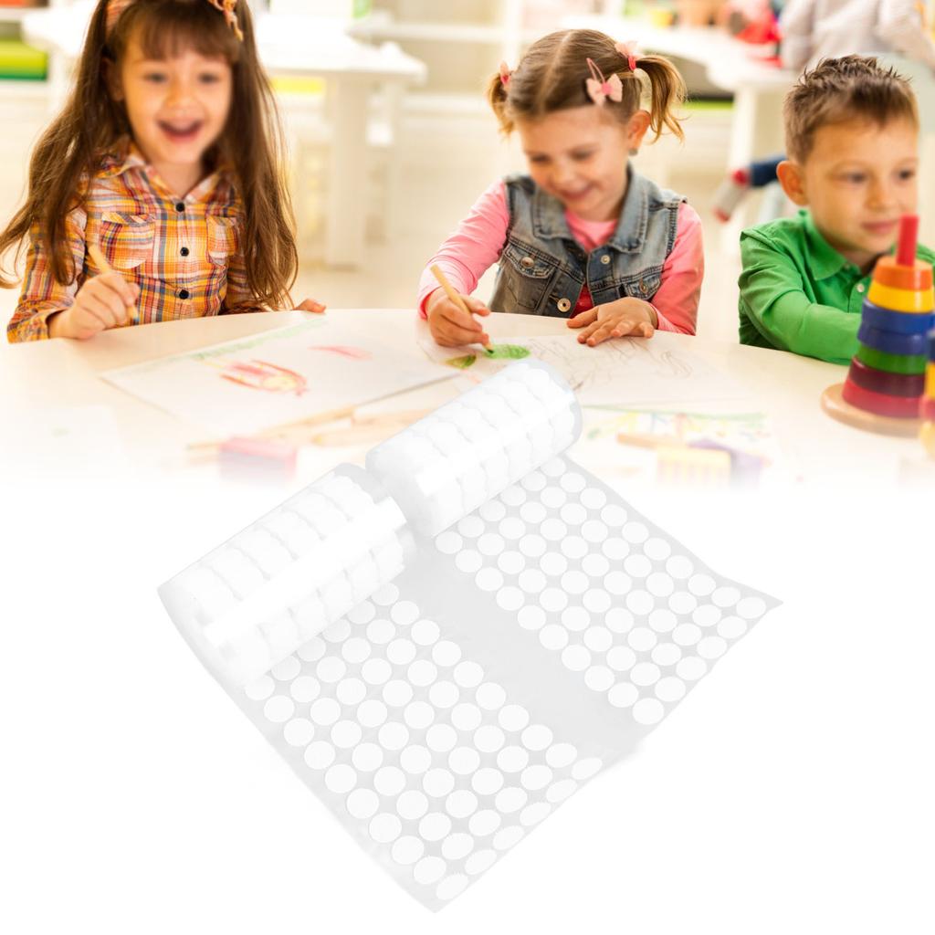 2 рулона 504 пары 1,5 см крючки и петли точки белые самоклеящиеся ленты точки липкая лента