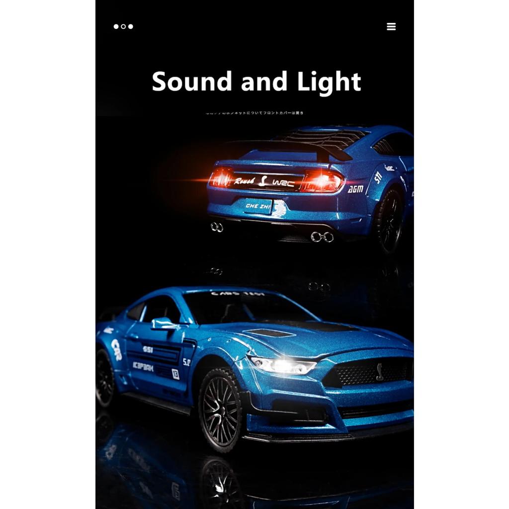 1/32 Ford Mustang Shelby GT500 Alloy Sports Car Model Diecast & Toy Vehicles Metal Car Model Simulation Collection Children Gift