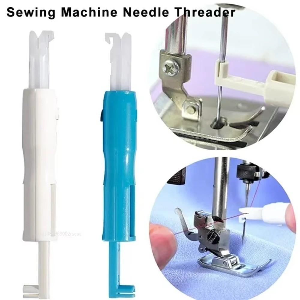 1/2Pcs Plastic Handle Automatic Needle Threader Needlework Needle Threading Tool for Needle Work