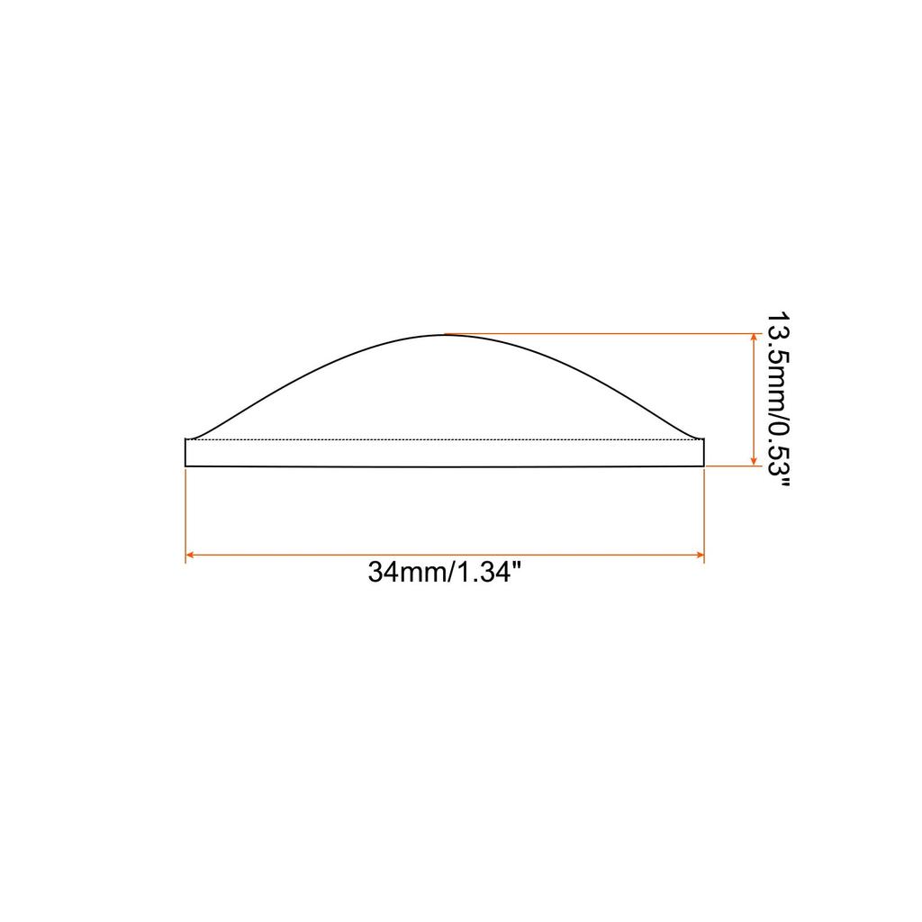 PATIKIL Диаметр 34 мм Высота мм 5 шт. Акриловая светодиодная оптическая выпуклая конденсаторная линза для светодиодного фонарика велосипедный налобный фонарь прозрачный 13,5