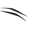 Pair Front Headlight Eyebrow Eye Lid Cover Trim Glossy Black Replacement for Ford Fiesta MK6.5