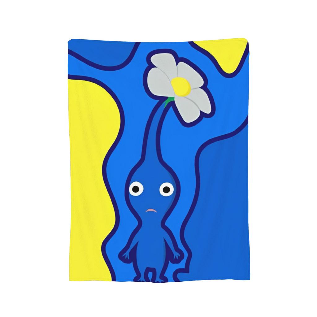 Game Cartoon Cute Pikmin Blanket Fleece All Season Breathable Super Soft Throw Blanket for Sofa Travel Bedding Throws