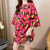 2025 Summer Leopard Print T-shirt Fashion Women Oversized Graphic Long T-shirts Vintage Large Size Y2k Tops Harajuku Streetwear