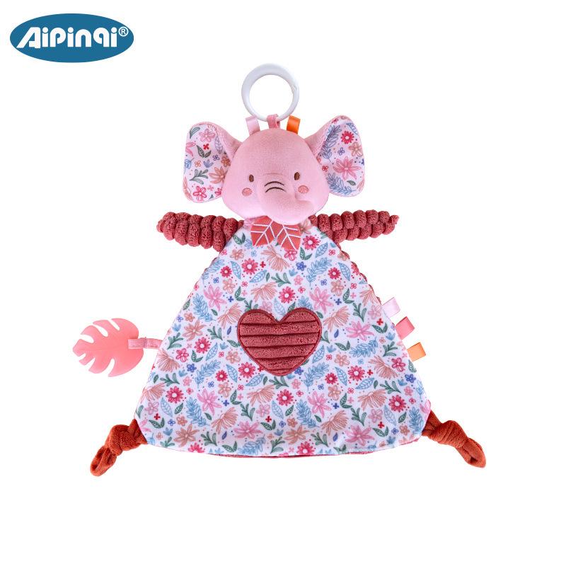 Aipinqi Розовый Комфортный Плед с Прорезывателем и Шуршащей Бумагой: Мягкая детская плюшевая игрушка в наличии