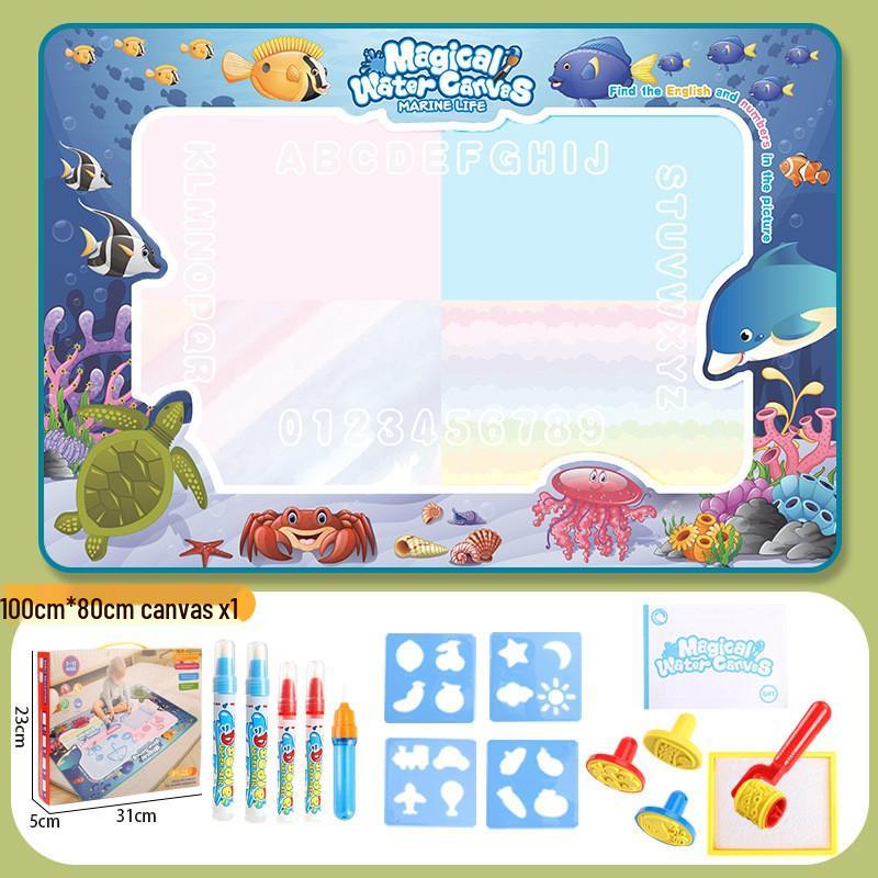 Очень большой многоразовый коврик для рисования водой для детей