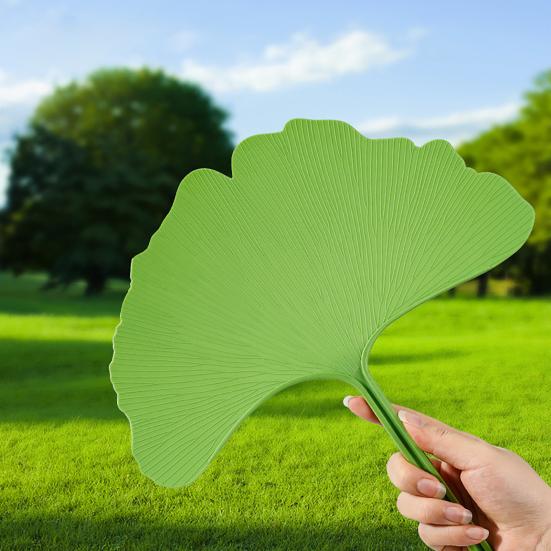 2Pcs Ginkgo Leaf Shape Handheld Fan, Decorative Leaf Hand Fan, Portable Lightweight Summer Cooling Fan, Party Favors for Men Women