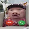 Наволочка John Pork Is Calling 3D-печать Полиэфирное волокно 40*40 см Декоративная наволочка для дивана Подарок на фестиваль