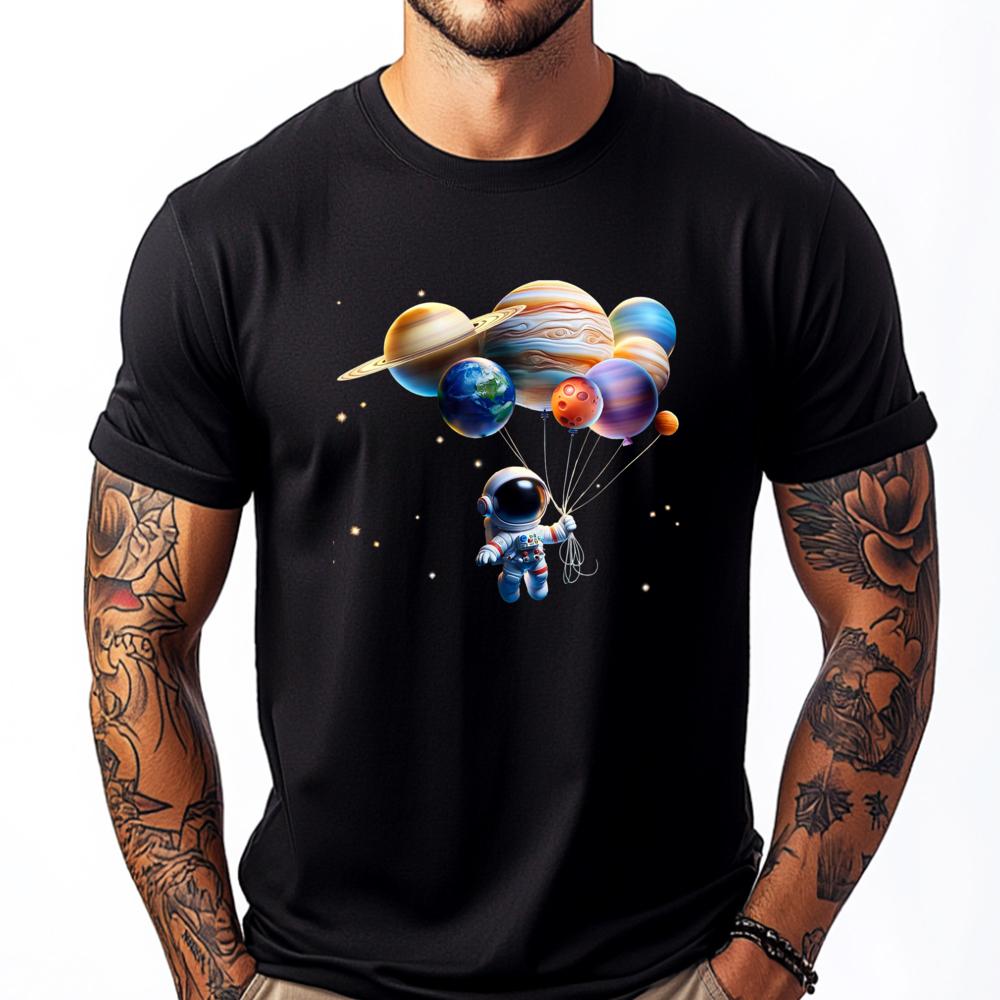 Funny Astronaut Planets gift Men Women kids astronomy space Free Shippping Clothes Durable and Wear-resistant Band Tshirts