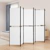 350222 vidaXL Room Divider 6 Panels White 300x180 Cm Fabric