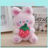 Adorable Cute Plush White Rabbit Keychain Creative Fruit Bunny Plush Toy For Girls