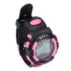 Pink Small Kids Digital Sports Watch 30m Waterproof LED Wristwatch with Stopwatch and Alarm Clock