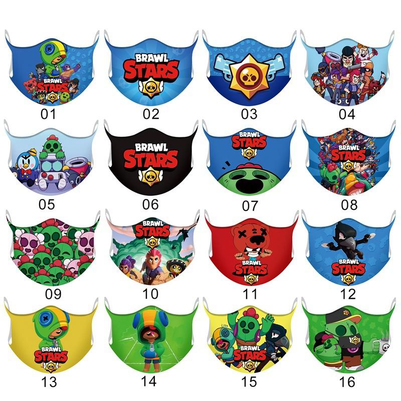 Игры Brawl Stars Leon 3D печать унисекс Пылезащитная маска модные ветрозащитные уличные забавные маски для рта