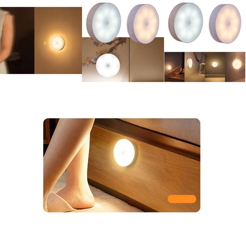 Led Rechargeable Motion Sensor Night Light Closet Stair Induction Lamp Tool