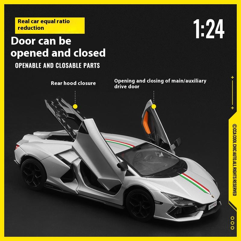1/24 Lamborghini Revuelto Суперспортивный Автомобиль Литая Модель Металлический Автомобиль Коллекция Уровень Дом Модные Игрушки Украшения Хобби Парень