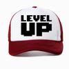 Кепка с принтом Level Up Мужская Женская Базовая Уличная Летняя Дышащая Тракер Снэпбэк Шляпа