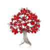 Vintage Exquisite Fashion Niche Fortune Tree Brooch Brooch Pin Rhinestone Alloy Jewelry Clothing Accessories