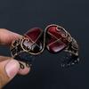 Red Flash Labradorite Gemstone Pure Copper Wire Wrapped Handmade Cuff/ Bangle Jewelry For Gift