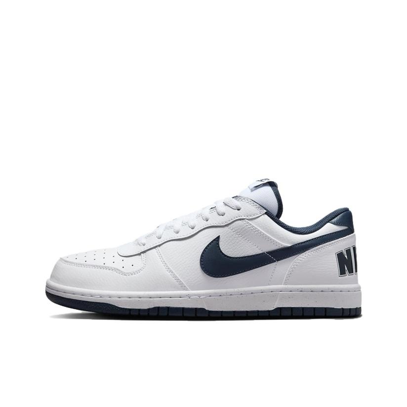 Nike Big Cushioning Abrasion Resistant Cushioning, Wear Resistant Low top Skateboard Shoes Unisex White Blue 355152-140(Team373-)