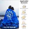 1PC Custom Name Blanket Al Hilal Emblem Design Flannel blankets Patterns Throw Blanket All-Season Soft Gift for Couch, Bed, Camping, Birthday gifts