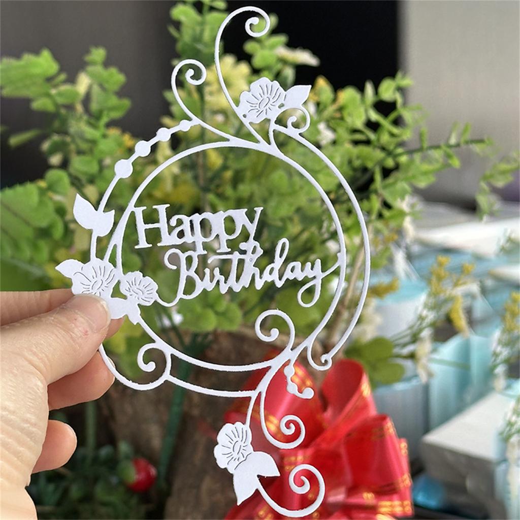 Венок на день рождения Шаблон для вырубки из углеродистой стали Декоративный эмбоссирующий бумажный штамп для скрапбукинга Фотоальбома Изготовления открыток