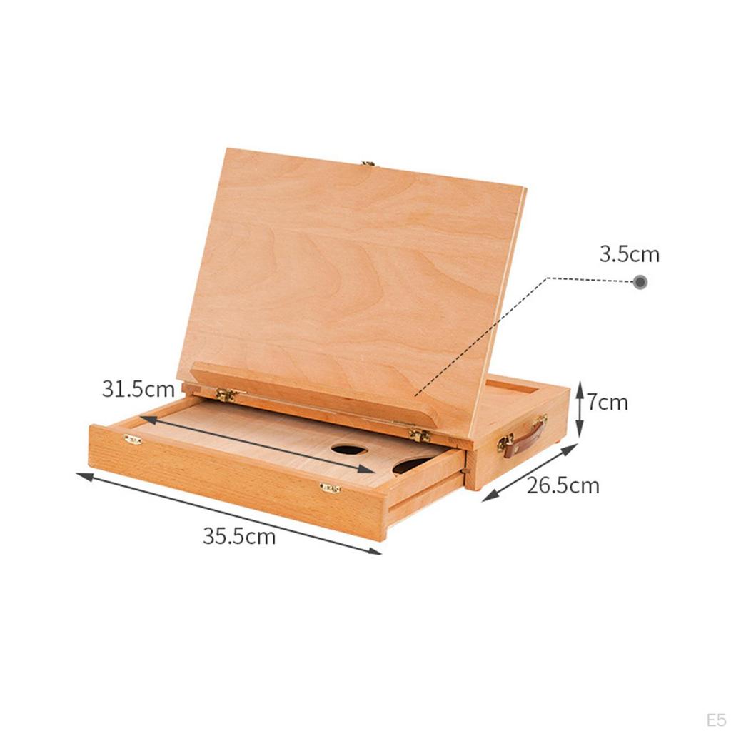 Деревянная мольбертовая коробка, складная коробка для хранения картин для рисования, составления поваренной книги