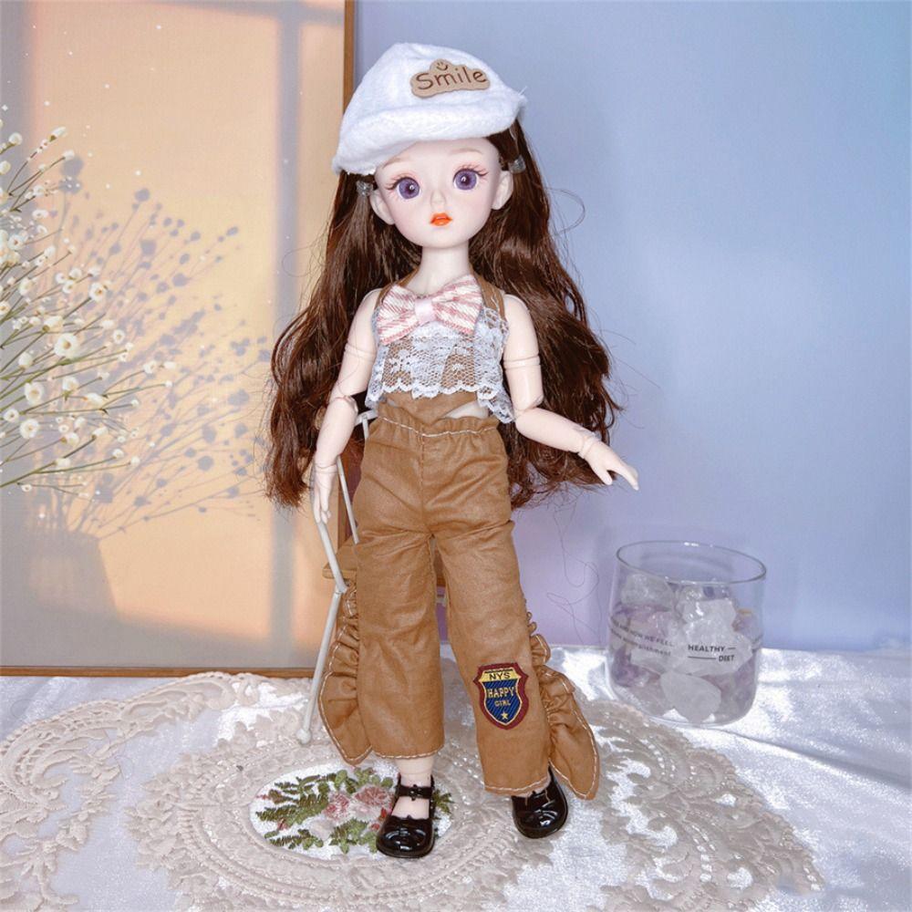 3D Eyes BJD Dolls with Clothes Removable Joints Doll Simulated Eye Hinge Doll Girls Gifts