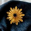 Брошь «Подсолнух», Креативная ажурная брошь «Фейерверк», Нишевая высококлассная брошь-аксессуар для костюма