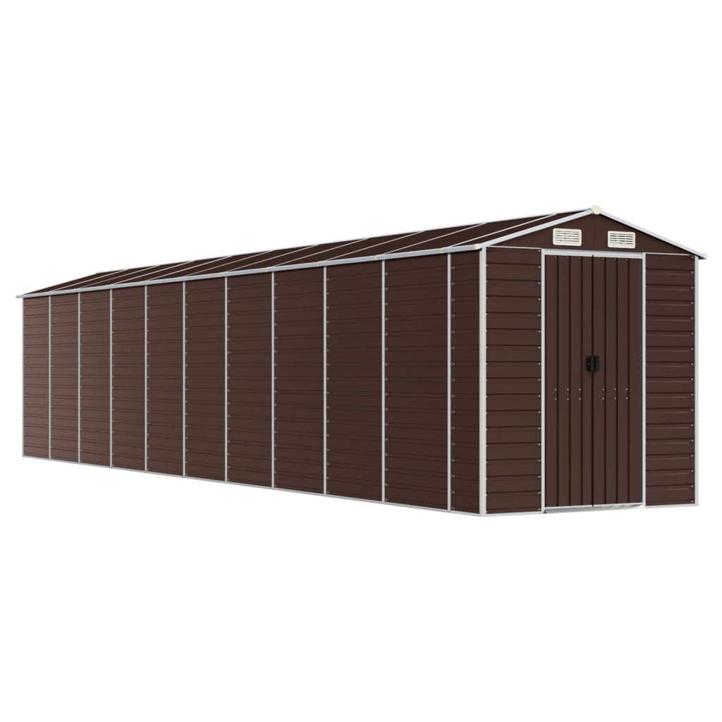 Garden Shed Brown 191 x 895 x 198 cm Galvanized Steel