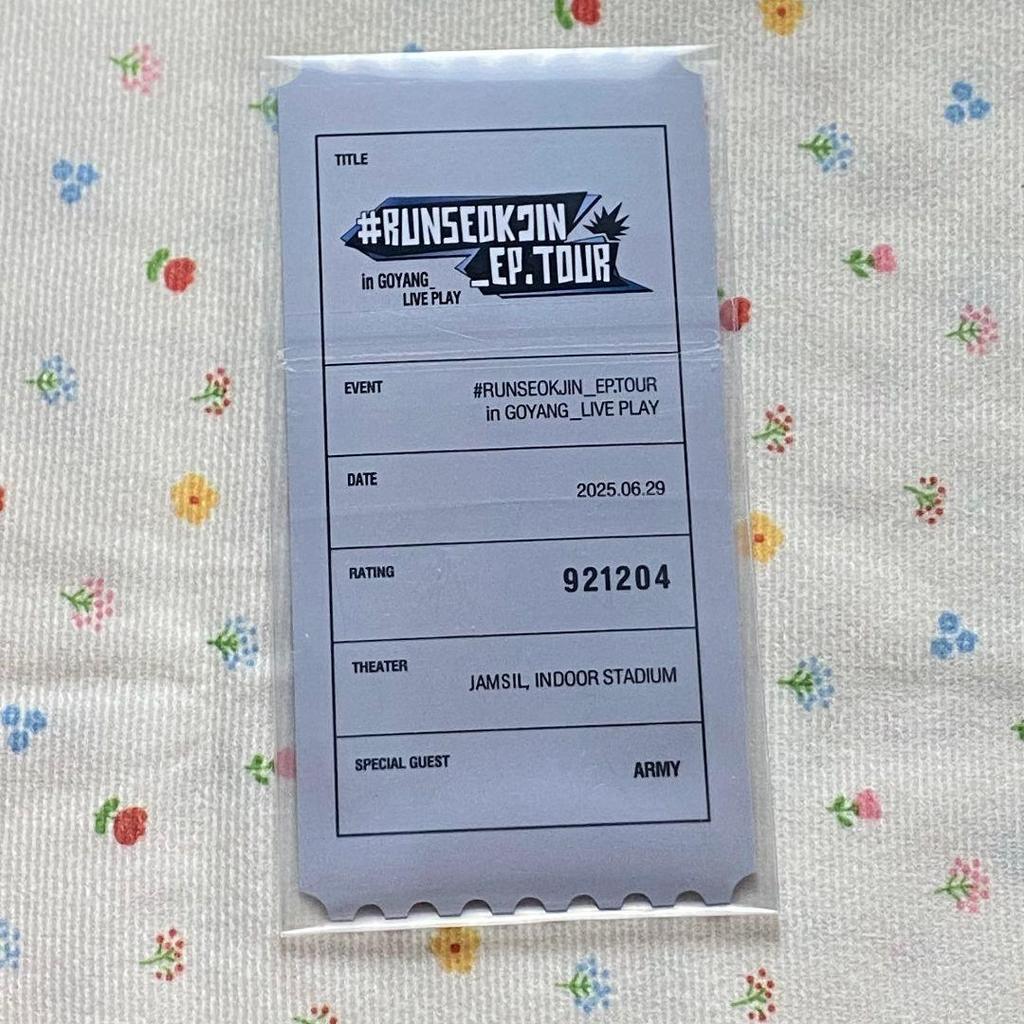 [USED] JIN 6/29RUNSEOKJIN_EP.TOURLIVE PLAY Trading Card