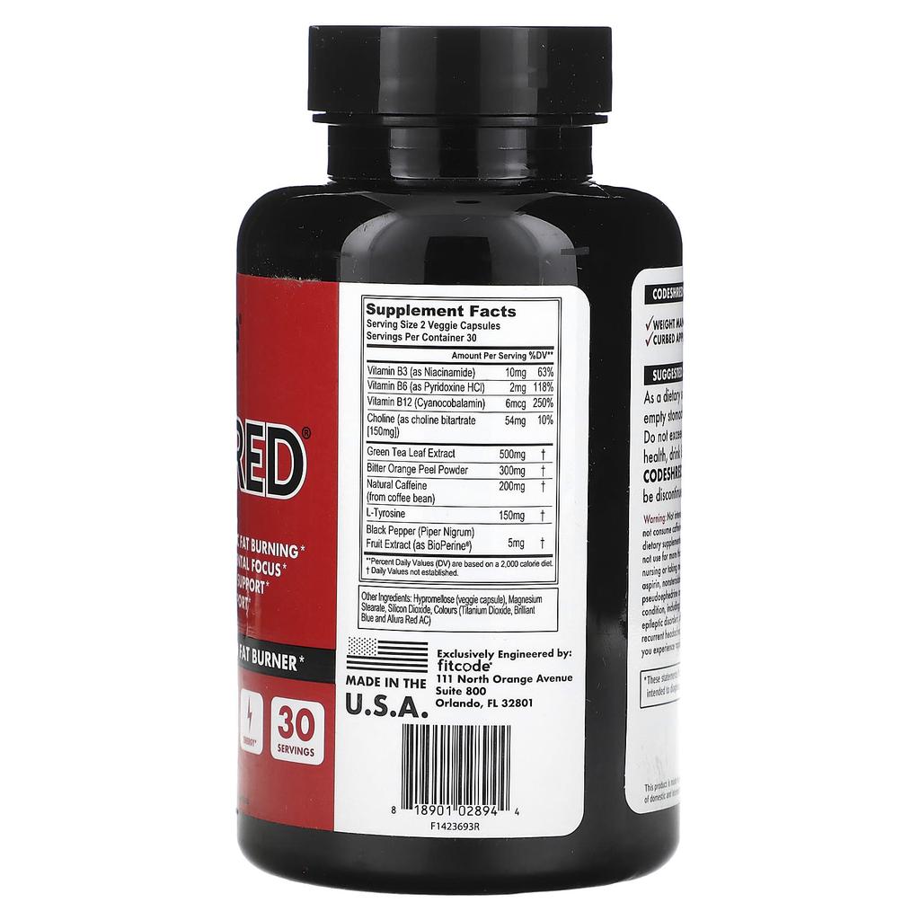 fitcode CodeShred, 60 растительных капсул